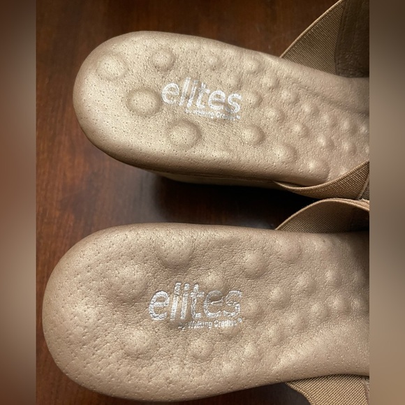 Elites Walking Cradles Womens Open Toe Cushion Sandals Wedge Heel - Picture 6 of 8